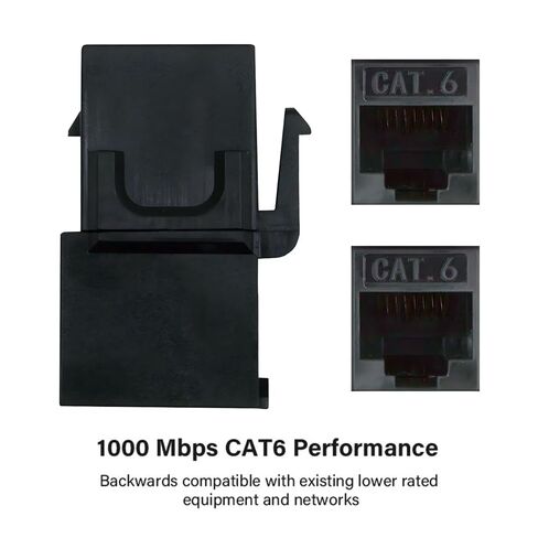 محول NFHK بزاوية 90 درجة UTP CAT6 مقرنة كيستون RJ45 أنثى إلى أنثى UTP CAT6 مقرنة مضمنة أسود in Kuwait