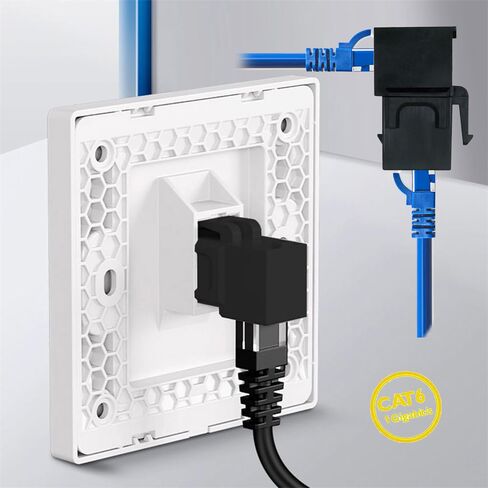 محول NFHK بزاوية 90 درجة UTP CAT6 مقرنة كيستون RJ45 أنثى إلى أنثى UTP CAT6 مقرنة مضمنة أسود in Kuwait