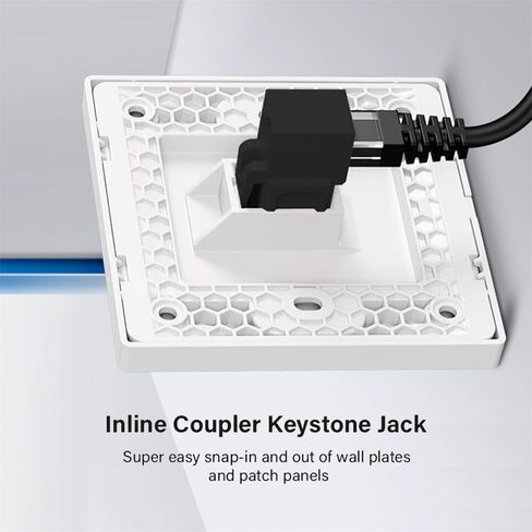 محول NFHK بزاوية 90 درجة UTP CAT6 مقرنة كيستون RJ45 أنثى إلى أنثى UTP CAT6 مقرنة مضمنة أسود in Kuwait