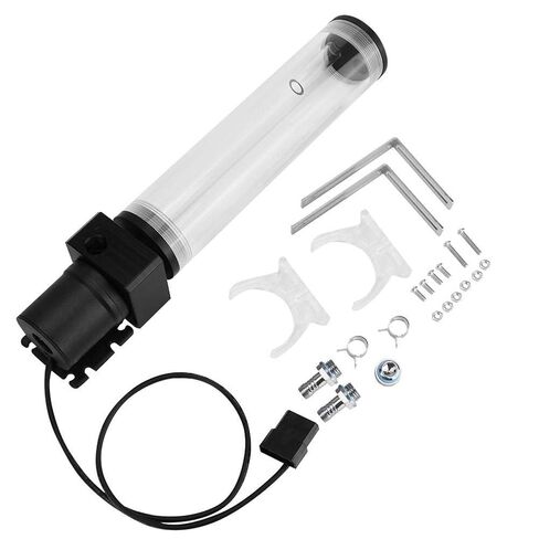 19W 12v CPU Water Cooling Pumpe Reservoir DIY Combo, 800L/H, G 1/4" Thread Port, PC CPU Water Cooling System Heat Exchanger Tool, Transparent Acrylic Material, Easy Install(160mm) in Kuwait