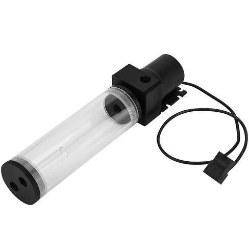 19W 12v CPU Water Cooling Pumpe Reservoir DIY Combo, 800L/H, G 1/4" Thread Port, PC CPU Water Cooling System Heat Exchanger Tool, Transparent Acrylic Material, Easy Install(160mm) in Kuwait