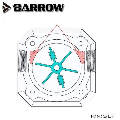 جهاز قياس التدفق RGB LRC 2.0 إصدار G1/4 بوصة من Barrow - شفاف/أخضر زمردي in Saudi Arabia