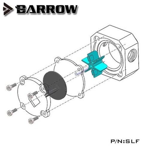 جهاز قياس التدفق RGB LRC 2.0 إصدار G1/4 بوصة من Barrow - شفاف/أخضر زمردي in Saudi Arabia
