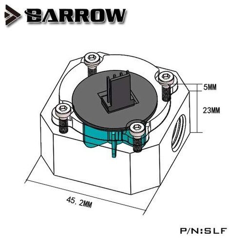 جهاز قياس التدفق RGB LRC 2.0 إصدار G1/4 بوصة من Barrow - شفاف/أخضر زمردي in Saudi Arabia