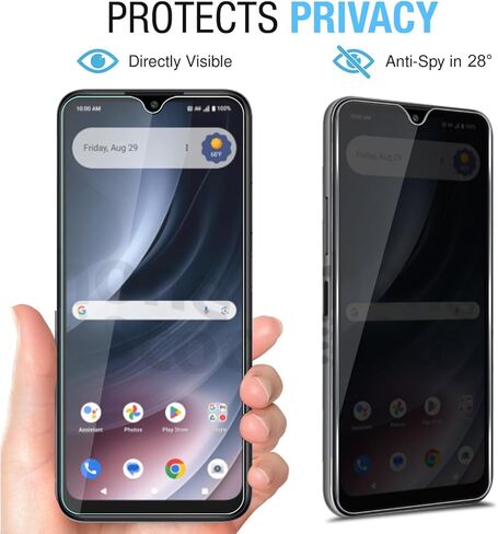 2 Pack for Cricket Icon Plus 2026 Privacy Tempered Glass Screen Protecto, 9H Anti Spy Private Film, Anti-Scratch, Case Friendly in Saudi Arabia