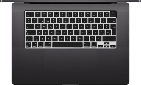 غطاء لوحة المفاتيح kwmobile متوافق مع Apple MacBook Pro 16.2 2024 M4 A3403 / A3186 - QWERTY (إسبانيا) غطاء لوحة المفاتيح من السيليكون - أسود in Kuwait