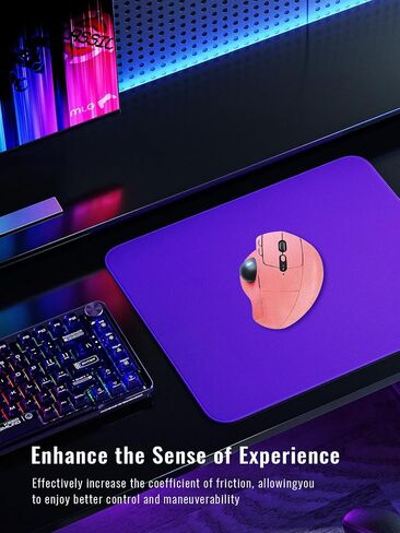 شريط قبضة مضاد للانزلاق للفأرة اللاسلكية Logitech Ergo M575S/M575، مجموعة ملصقات جلد الفأر رقيقة للغاية وممتصة للعرق، قبضة قابلة للغسل وإعادة الاستخدام وغير قابلة للانزلاق للتحكم في ألعاب الرياضات الإلكترونية، نسيج من جلد الغزال الوردي in Kuwait