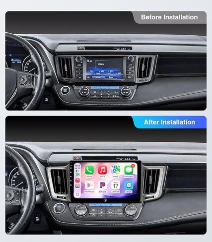 (4G+64G) لسيارة Toyota RAV4 ترقية - 10 بوصة QLED تعمل باللمس استبدال ستيريو السيارة 2013-2018 Carplay Android Auto MirrorLink Airplay SWC FM/AM GPS Navigation Media Player Head Unit in Kuwait