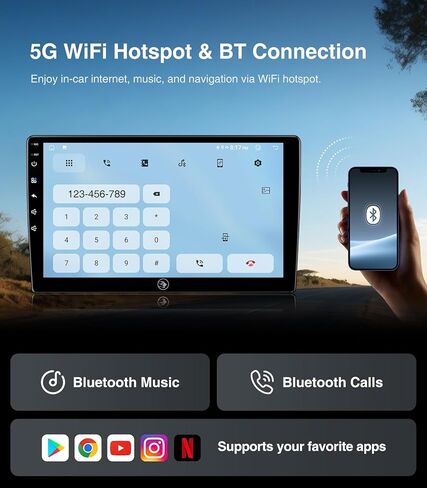 (4G+64G) لسيارة Toyota RAV4 ترقية - 10 بوصة QLED تعمل باللمس استبدال ستيريو السيارة 2013-2018 Carplay Android Auto MirrorLink Airplay SWC FM/AM GPS Navigation Media Player Head Unit in Kuwait