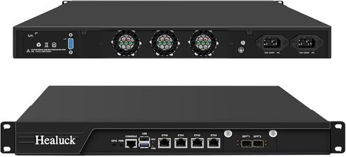 N150 19 بوصة 1U Firewall Appliance Rackmount، 4 x i226-V 2.5GbE LAN، 2 x 10GB SFP LAN، USB3.0، VGA، وحدة التحكم، 3 مراوح النظام، AES-NI، Homelab Server DDR5 Barebone NO RAM/SSD/OS، مصدر طاقة مزدوج in Kuwait