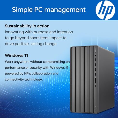 كمبيوتر HP Newest Envy Intel i7 Tower، Intel i7-14700 (Beats Intel i9-12900)، ذاكرة الوصول العشوائي 64 جيجابايت، 2 تيرابايت PCIe M.2 SSD، Wi-Fi 6، قارئ بطاقة SD، Windows 11 Home، أسود، مع حزمة SSD خارجية ADATA 512 in Kuwait