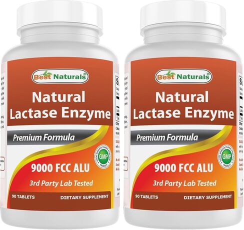 Best Naturals, إنزيم اللاكتاز سريع المفعول، 3000 FCC ALU، 180 قرصًا (180 قرصًا (عبوة من قطعتين)) in Kuwait