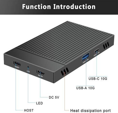Dual Bay M.2 NVMe SSD Enclosure, Aluminum USB3.2 Gen2 10Gbps Type C USB A Docking Station with Thermal Pad, for PCIe M Key 2230 2242 2260 2280 SSD OS X in Saudi Arabia
