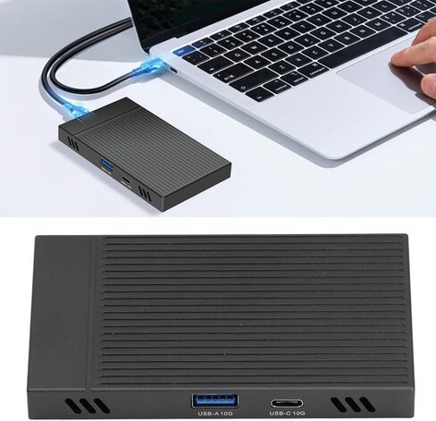 Dual Bay M.2 NVMe SSD Enclosure, Aluminum USB3.2 Gen2 10Gbps Type C USB A Docking Station with Thermal Pad, for PCIe M Key 2230 2242 2260 2280 SSD OS X in Saudi Arabia