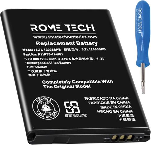 بطارية بديلة TI-84 Plus CE - 1200 مللي أمبير في الساعة، متوافقة مع Texas Instruments TI-84 Plus CE، بطارية قابلة لإعادة الشحن بقدرة عالية 3.7 فولت مع مفك براغي فيليبس 2 مم in Saudi Arabia