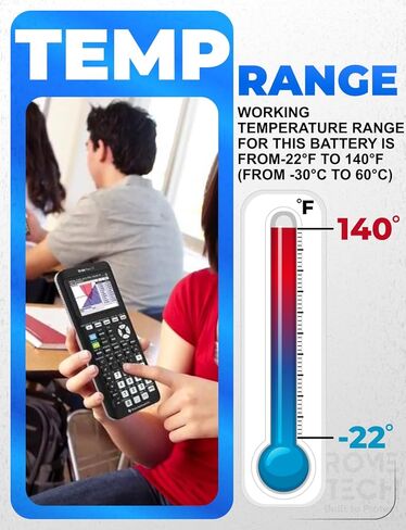 بطارية بديلة TI-84 Plus CE - 1200 مللي أمبير في الساعة، متوافقة مع Texas Instruments TI-84 Plus CE، بطارية قابلة لإعادة الشحن بقدرة عالية 3.7 فولت مع مفك براغي فيليبس 2 مم in Saudi Arabia