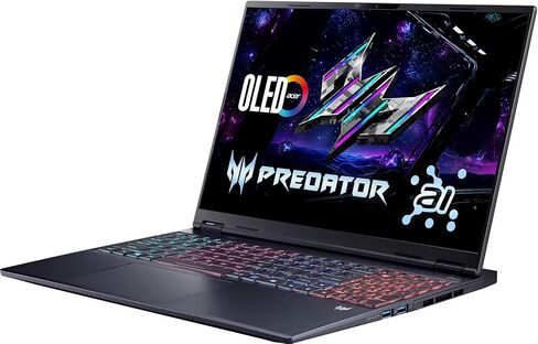 كمبيوتر محمول للألعاب acer Predator Helios Neo 16S AI - Intel Ultra 9 275HX، NVIDIA RTX 5070Ti، شاشة 16 بوصة 2.5K WQXGA 240 هرتز 2 مللي ثانية OLED، لوحة مفاتيح بإضاءة خلفية RGB، Win 11 Pro، مع حزمة Redragon (64 جيجابايت DDR5، 1 تيرابايت SSD) in Saudi Arabia