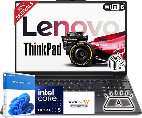 Lenovo 2026 تم إصداره حديثًا مقاس 16 بوصة WUXGA Thinkpad E16 Business Workstation، Intel Core Ultra 5 125U (يتفوق على i7-1335U)، ذاكرة الوصول العشوائي 32 جيجابايت، 1 تيرابايت PCIE، لوحة مفاتيح بإضاءة خلفية، قارئ بصمات الأصابع، Windows 11 Pro in Kuwait