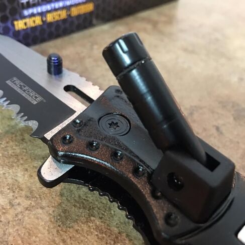 سكين قابل للطي من سلسلة TAC Force TF-835، شفرة نصف مسننة بلونين، 4.5 بوصة مغلقة in Kuwait