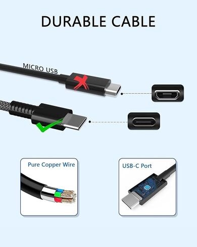 100W USB-C Laptop Charger, Compatible with HP ZBook Firefly 16 G11, ZBook 8 G1i 16/8 G1a 14, EliteBook 8 G1a 14 inch/8 G1a 16/8 G1i 16, ProBook 440 450 G10/4 G1i 16 Type Ac Adapter Power Cord in Saudi Arabia