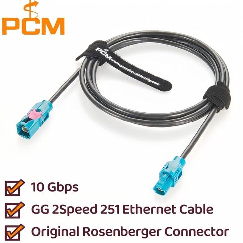 Rosenberger E6S10A-1CAZ5-Z to E6K10A-1CAZ5-Z H-MTD Automotive Ethernet Cable Harness 10Gbps 100/1000BASE-T1 H-MTD Z Code Male to Female Extension Cable for ADAS, ECU, In-Vehicle Networks (3M/9.84FT) in Saudi Arabia