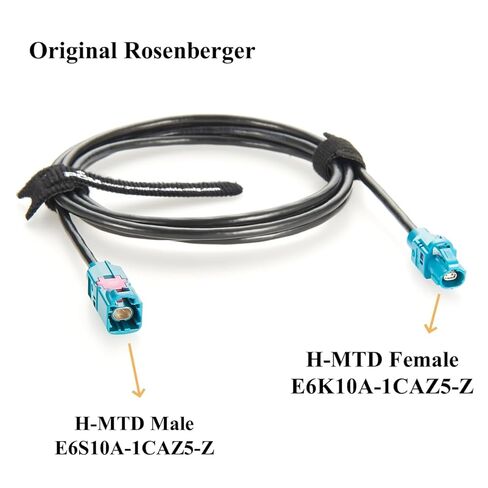 Rosenberger E6S10A-1CAZ5-Z to E6K10A-1CAZ5-Z H-MTD Automotive Ethernet Cable Harness 10Gbps 100/1000BASE-T1 H-MTD Z Code Male to Female Extension Cable for ADAS, ECU, In-Vehicle Networks (3M/9.84FT) in Saudi Arabia