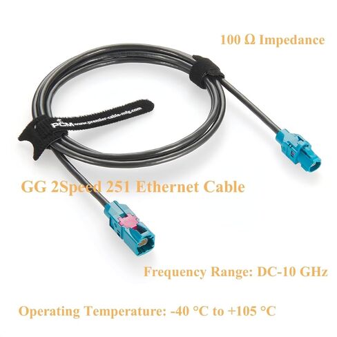 Rosenberger E6S10A-1CAZ5-Z to E6K10A-1CAZ5-Z H-MTD Automotive Ethernet Cable Harness 10Gbps 100/1000BASE-T1 H-MTD Z Code Male to Female Extension Cable for ADAS, ECU, In-Vehicle Networks (3M/9.84FT) in Saudi Arabia