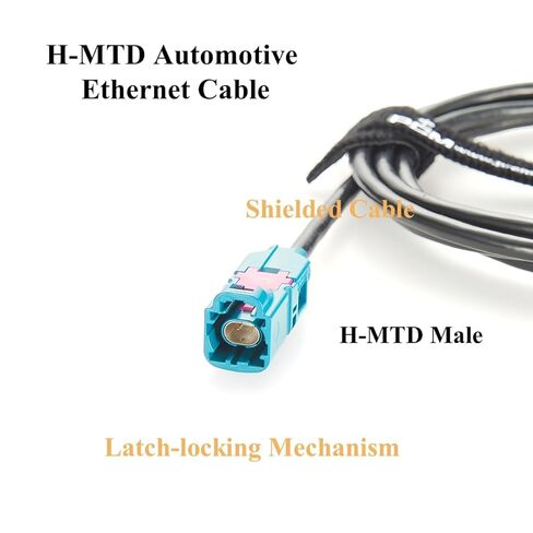 Rosenberger E6S10A-1CAZ5-Z to E6K10A-1CAZ5-Z H-MTD Automotive Ethernet Cable Harness 10Gbps 100/1000BASE-T1 H-MTD Z Code Male to Female Extension Cable for ADAS, ECU, In-Vehicle Networks (3M/9.84FT) in Saudi Arabia