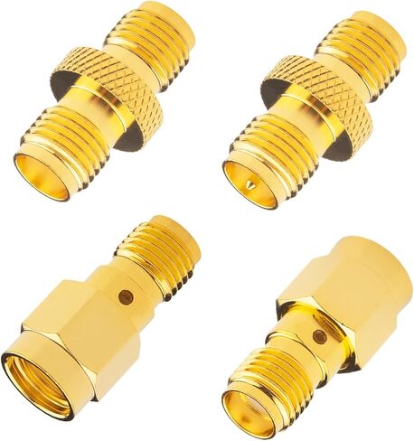 Boobrie 4PCS RP-SMA Connector Kit RPSMA SMA Upgrade Gender Changer SMA Female to RP-SMA Male/Female RF Coax Adapter 2 Set DC-18GHz VSWR ≤1.15 SMA to RP SMA for FPV Antennas WiFi Router Signal Booster in Saudi Arabia