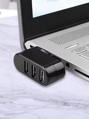 موسع موزع USB 3.0، محول USB 3.0 متعدد المنافذ [قابل للدوران 90 درجة/180 درجة]، محور USB 3 في 1 لأجهزة الكمبيوتر المحمول، السيارة، MacBook Pro/Air، لوحة المفاتيح، الطابعة، الماوس in Saudi Arabia