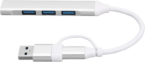 Vikye USB C Hub، 4 منافذ USB للكمبيوتر المحمول، سبائك الألومنيوم من النوع C وUSB إلى 4 × USB Hub، مع إدارة الكابلات، لزيادة الاتصال in Kuwait