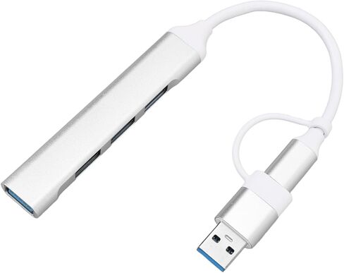 Vikye USB C Hub، 4 منافذ USB للكمبيوتر المحمول، سبائك الألومنيوم من النوع C وUSB إلى 4 × USB Hub، مع إدارة الكابلات، لزيادة الاتصال in Kuwait