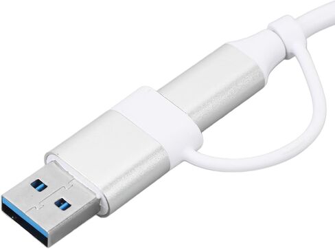 Vikye USB C Hub، 4 منافذ USB للكمبيوتر المحمول، سبائك الألومنيوم من النوع C وUSB إلى 4 × USB Hub، مع إدارة الكابلات، لزيادة الاتصال in Kuwait