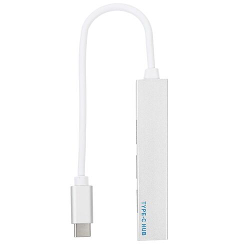 Practical Type-c USB Hub Portable Data Splitter with Fast Transfer Ports Mbps for Laptop Mobile Hard Disk Digital Devices Compact Silver Expansion Adapter in Saudi Arabia