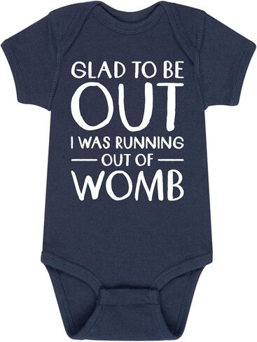 Instant Message - Glad to Be Out I was Running Out of Womb - Infant Baby One Piece in Saudi Arabia