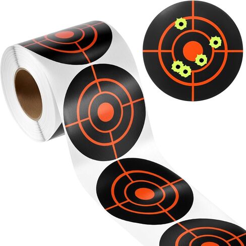 أهداف الرماية QWORK، ملصقات أهداف الرش مقاس 3 بوصات - 250 قطعة من ملصقات Bullseye ذاتية اللصق للتصويب الدقيق وممارسة الرماية المتنوعة in Kuwait