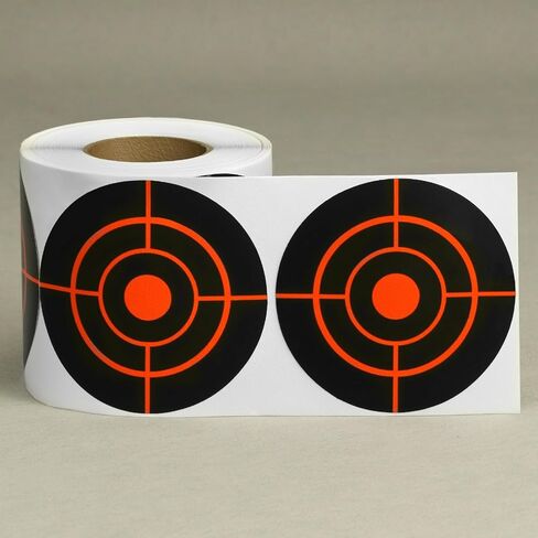 أهداف الرماية QWORK، ملصقات أهداف الرش مقاس 3 بوصات - 250 قطعة من ملصقات Bullseye ذاتية اللصق للتصويب الدقيق وممارسة الرماية المتنوعة in Kuwait