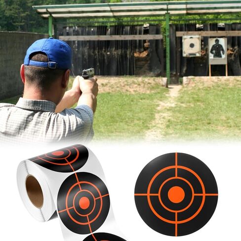 أهداف الرماية QWORK، ملصقات أهداف الرش مقاس 3 بوصات - 250 قطعة من ملصقات Bullseye ذاتية اللصق للتصويب الدقيق وممارسة الرماية المتنوعة in Kuwait
