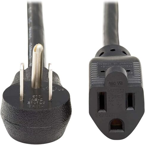 تريب لايت سلك تمديد الطاقة الزاوية اليمنى 5-15P إلى 5-15R 14AWG 15A 10ft (P024-010-15D) in Kuwait