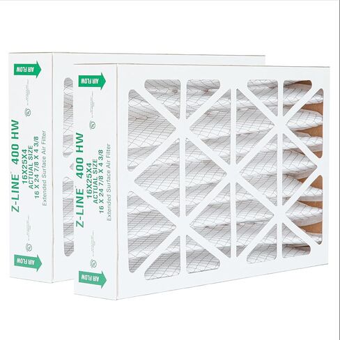 Glasfloss ZL 16x25x4 MERV 10 Air Filter Honeywell FC100A1029 Replacement Air Cleaners. 2 Pack. Exact Size: 16 x 24-7/8 x 4-3/8 in Kuwait
