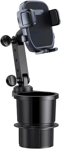 2 in 1 Phone Holders for Your Car, 360°Rotation Car Phone Holder Phone Mount for Car with Expandable Base Car Cup Holder Phone Holder Phone Mount Extendable Long Arm for All Smartphone in Saudi Arabia