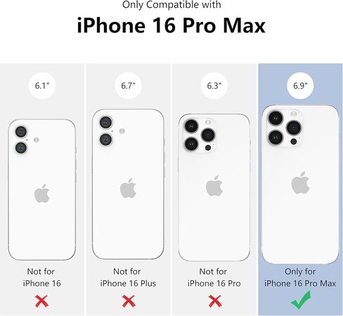 حافظة هاتف ZTOFERA لهاتف iPhone 16 Pro Max متوافقة مع MagSafe، إطار مموج مجعد وظهر صلب شفاف غير لامع، غطاء هاتف مغناطيسي ناعم من السيليكون مقاوم للصدمات - أحمر خمري in Kuwait