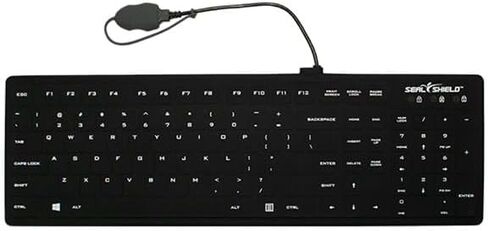 لوحة مفاتيح Seal Shield SK104 Silk Pro - توصيل الكابل - مفتاح مفتاح ميكانيكي - أسود in Kuwait
