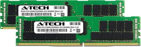 A-Tech 64GB Kit (2x32GB) RAM for ASRock Rack ROMED8-2T | DDR4 3200MHz PC4-25600 ECC RDIMM 2Rx4 Registered Server Memory Upgrade in Saudi Arabia