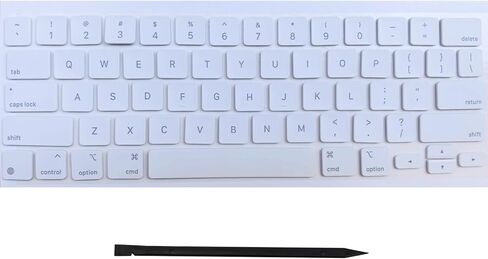 مفاتيح غطاء مفاتيح بديلة من WATIPUNO، مجموعة كاملة من أغطية المفاتيح تناسب iPad Pro/Air 13 بوصة A2480 (الجيل الثالث/الرابع/الخامس/السادس) سلسلة لوحة المفاتيح السحرية M2 (أبيض) in Kuwait