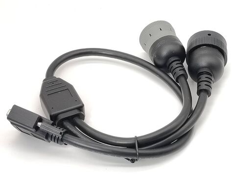 Elecbee DB15 Female to Cat 9-Pin Male و14-Pin Female J1939 Y Cable Truck أداة تشخيصية 70 سم، متوافقة مع الشاحنات الثقيلة والحافلات وآلات البناء والمعدات الصناعية in Kuwait