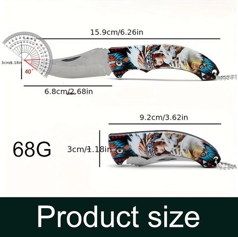 Tribal Pocket Knife Set 4-Pack – High Carbon Steel Pocket Knives with Native American Designs – Compact Folding Knife Set for Camping, Hunting, Hiking & Outdoor For Gifts in Saudi Arabia