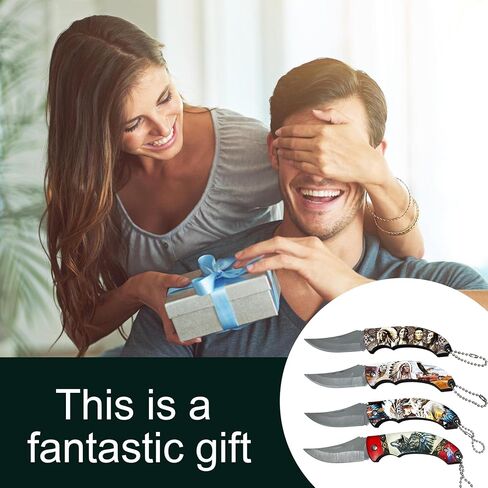 Tribal Pocket Knife Set 4-Pack – High Carbon Steel Pocket Knives with Native American Designs – Compact Folding Knife Set for Camping, Hunting, Hiking & Outdoor For Gifts in Saudi Arabia