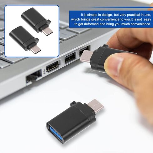 محول USB من النوع C إلى USB 3.0 مع وظيفة OTG محول نقل بيانات عالي السرعة لشحن الهاتف متوافق مع محركات أقراص الماوس ولوحة المفاتيح والأجهزة المحمولة in Kuwait