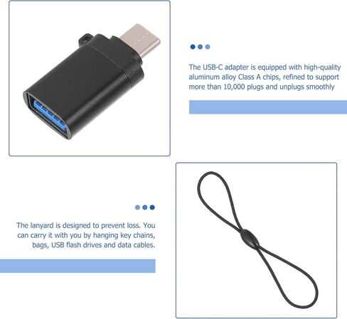 محول USB من النوع C إلى USB 3.0 مع وظيفة OTG محول نقل بيانات عالي السرعة لشحن الهاتف متوافق مع محركات أقراص الماوس ولوحة المفاتيح والأجهزة المحمولة in Kuwait